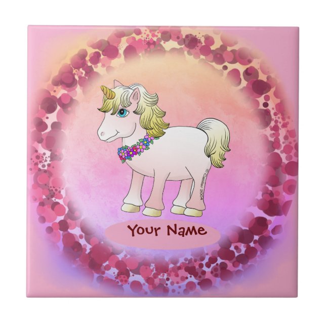 Kleines Einhorn Fliese (Vorderseite)