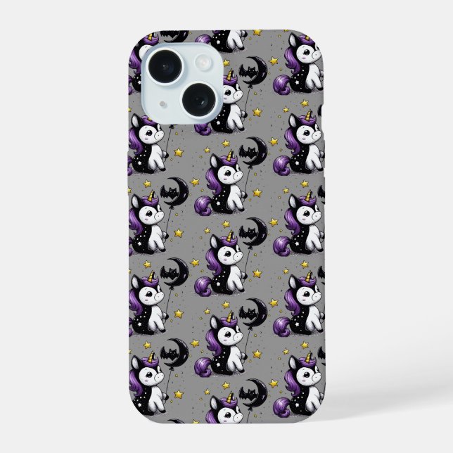 Kleines Einhorn iPhone 15 Hülle (Rückseite)