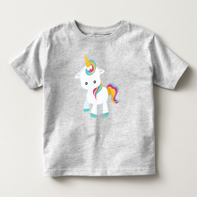 Kleines Einhorn, Niedliches Einhorn, magisches Ein Kleinkind T-shirt (Vorderseite)