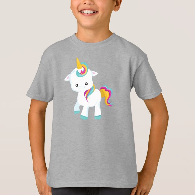 Kleines Einhorn, Niedliches Einhorn, magisches Ein T-Shirt (Vorderseite)