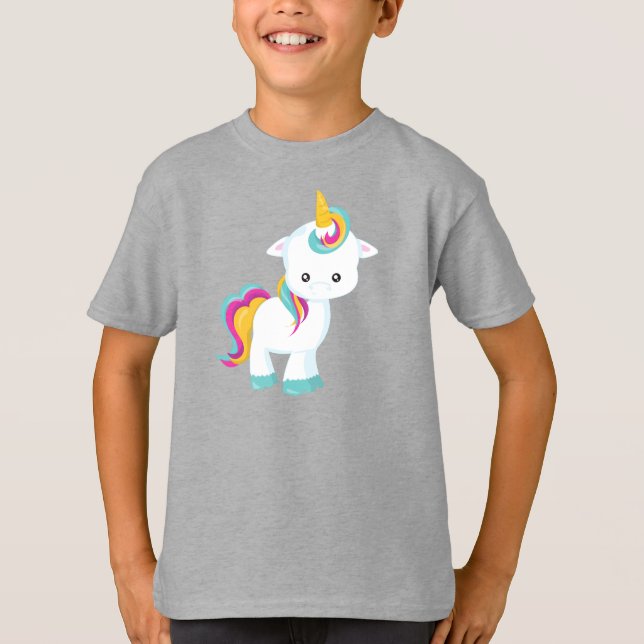 Kleines Einhorn, Niedliches Einhorn, magisches Ein T-Shirt (Vorderseite)