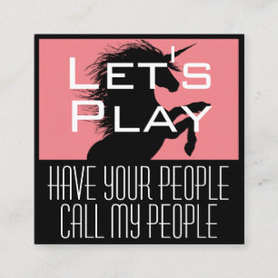 Kleines Einhorn Quadratische Visitenkarte