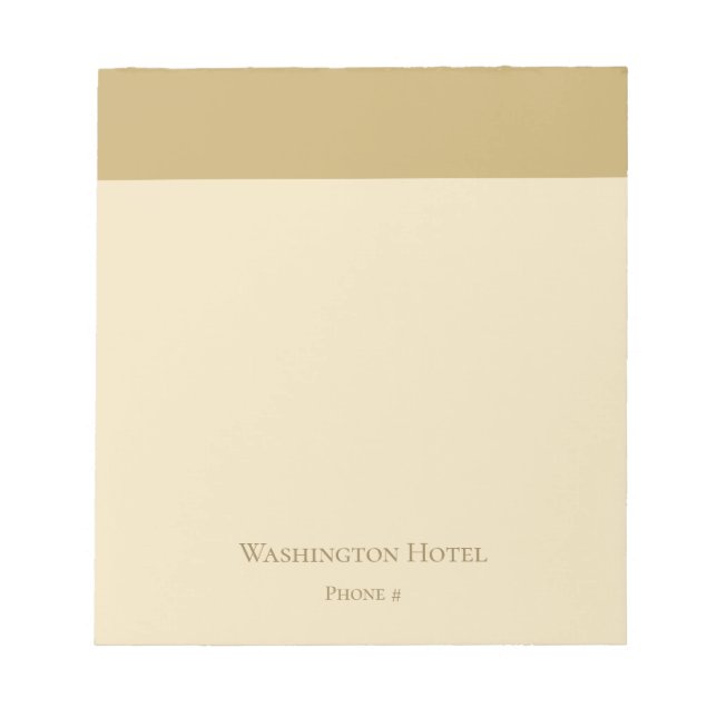 Kleines elegantes goldenes Notepad Notizblock (Vorderseite)
