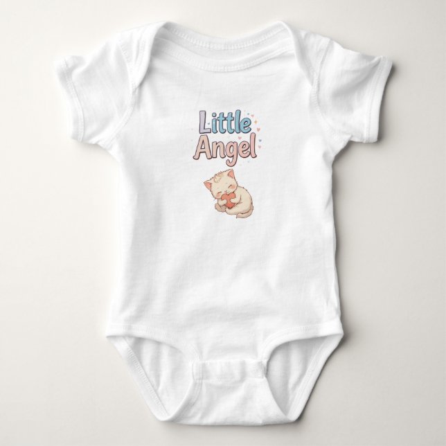Kleines Engel Babykatze Baby Strampler (Vorderseite)