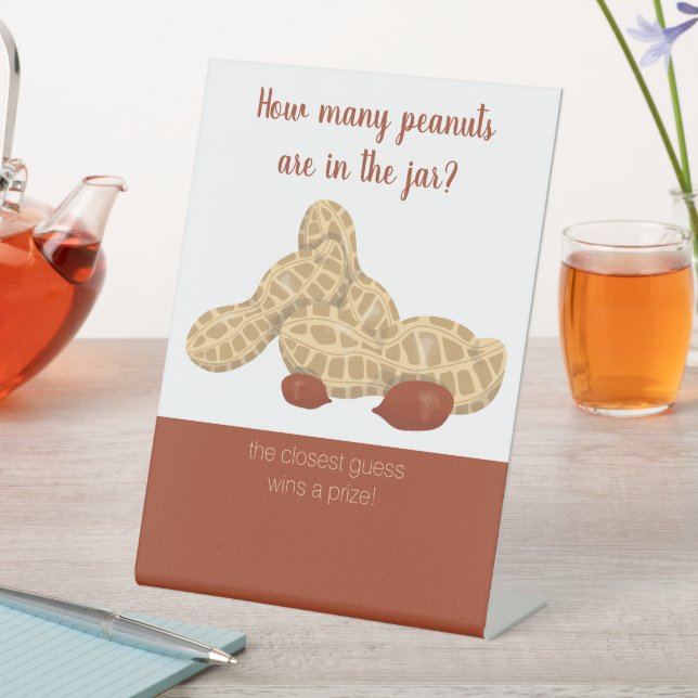 Kleines Erdnussbaby-Duschspiel Sockelschild (In Situ)