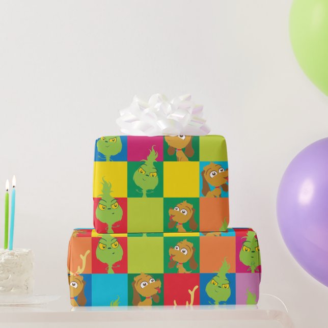 Kleines, farbiges Farbblockmuster Geschenkpapier (Partygeschenke)