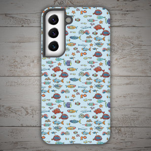 Kleines farbiges Fischmuster Samsung Galaxy Hülle