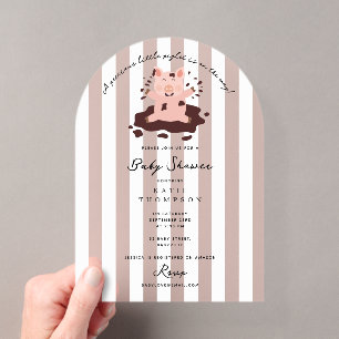 Kleines Ferkel Süße Bauernhoftiere Baby Shower Acryleinladungen