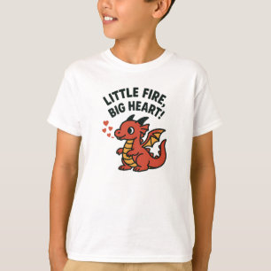 Kleines Feuer, großes Herz, süßer roter Drache Gra T-Shirt