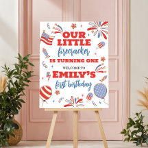 Kleines Feuerwerk 16x20 Willkommensschild