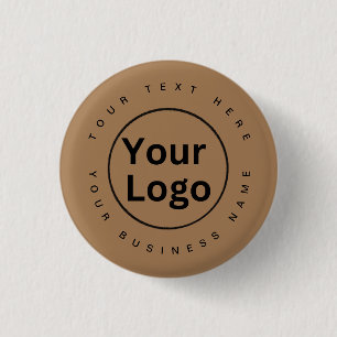 Kleines Firmenlogo braun Button