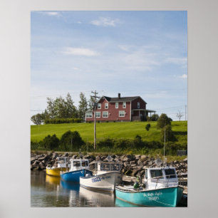 Kleines Fischerdorf in der Nähe von Grande-Riviere Poster