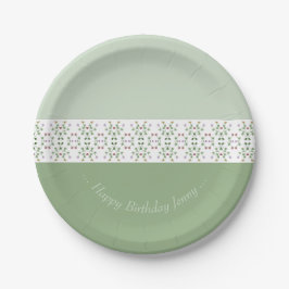 Kleines florales akzentiertes Muster Pappteller