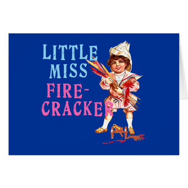 Kleines Fräulein Firecracker Vintage Americana (Vorderseite (Horizontal))