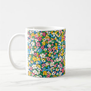 Kleines Frühlingsblumenmuster Kaffeetasse