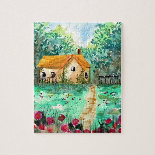 Kleines Gartenhaus Puzzle (Vertikal)
