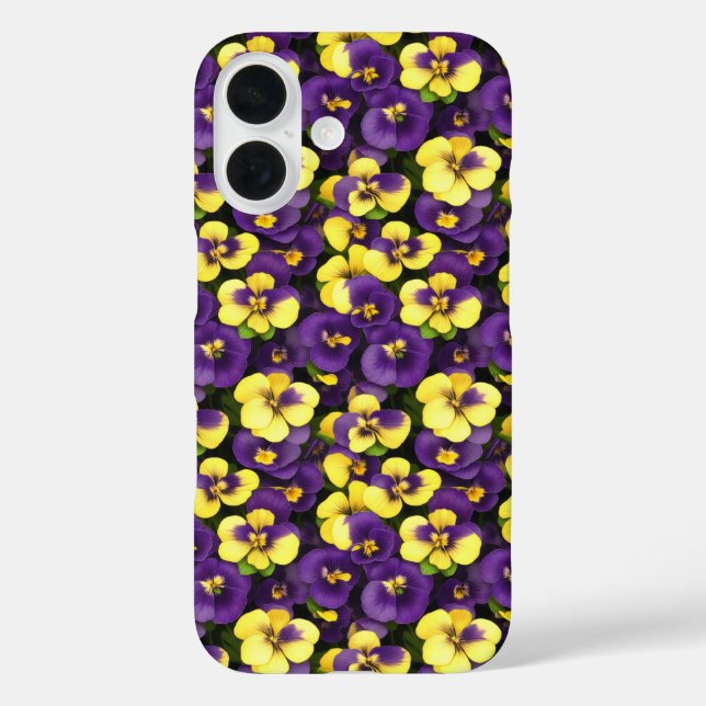 Kleines Gelb und Lila Stiefmütterchen - Handy Case (Rückseite)