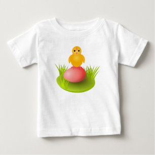 Kleines gelbes Küken und Ei Baby T-shirt