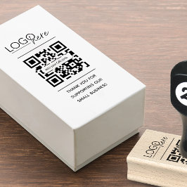 Kleines Geschäft QR-Code Danke Gummistempel
