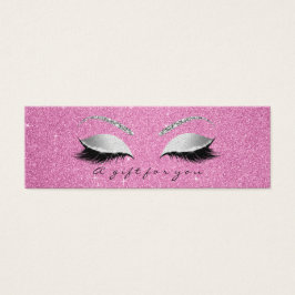 Kleines Geschenkgutschein Graue rosa Lashes Makeup
