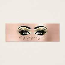 Kleines Geschenkzertifikat Gold Lash Extension Mak