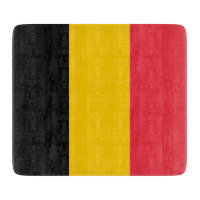 Kleines Glasspanbrett mit belgischer Flagge