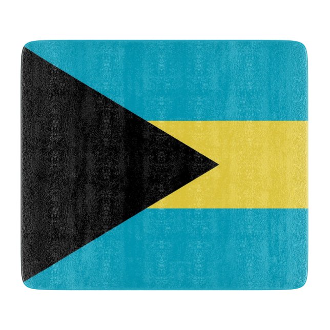 Kleines Glasspanbrett mit Flagge von Bahamas Schneidebrett (Vorderseite)