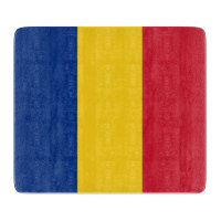 Kleines Glasspanbrett mit rumänischer Flagge