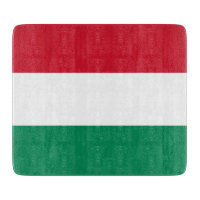 Kleines Glasspanbrett mit ungarischer Flagge