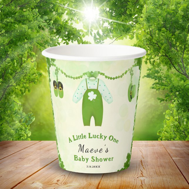 Kleines Glück 1 Kleeblatt Baby Outfit Babydusche Pappbecher (Von Creator hochgeladen)