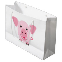 Kleines glückliches süßes rosa Schwein