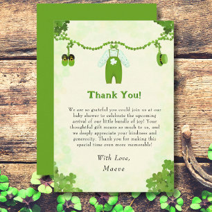 Kleines Glückskind Shamrock-Baby-Outfit Baby Showe Dankeskarte