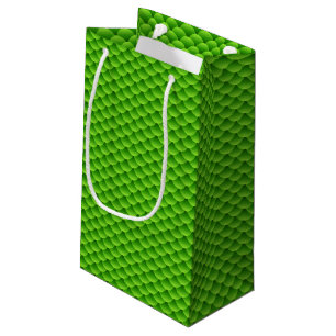 Kleines grünes Fisch-Skala-Muster Kleine Geschenktüte