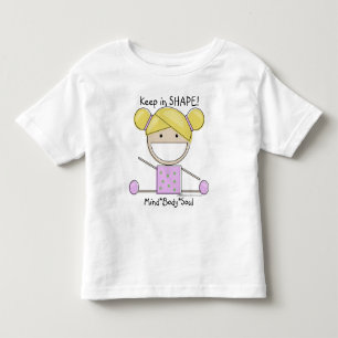 Kleines Gymnast Girl-Shape-Up-Shirt Kleinkind T-shirt