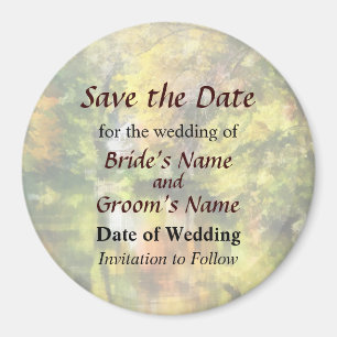 Kleines Haus am Strom im Herbst Save the Date Magnet