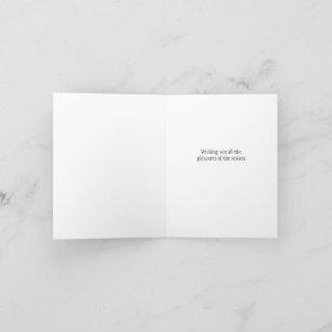 Kleines Haus auf dem Prairie Snowy Big Woods Feiertagskarte