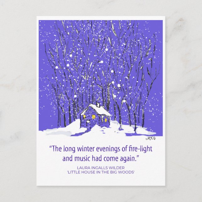 Kleines Haus auf der Hand von Prairie - Gezeichnet Postkarte (Vorderseite)