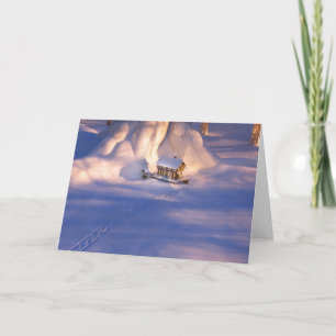 Kleines Haus in der Snow Card Karte