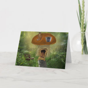 KLEINES HAUS IN FOREST GREETING CARDS KARTE