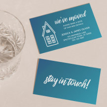 Kleines Haus "Wir haben uns bewegt" Aquamarin & Bl