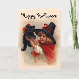 Kleines Hexe-Mädchen Karte