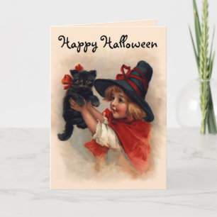 Kleines Hexe-Mädchen Karte