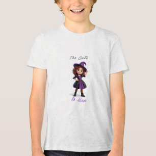 Kleines Hexenmädchen, Zauber und Funkeln Halloween Tri-Blend Shirt