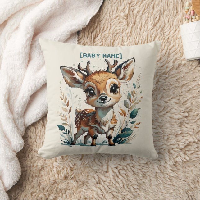 Kleines Hirsch Personalisiert Kissen (Decke)