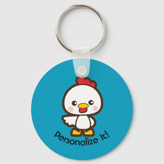 Kleines Huhn Schlüsselanhänger (Vorderseite)