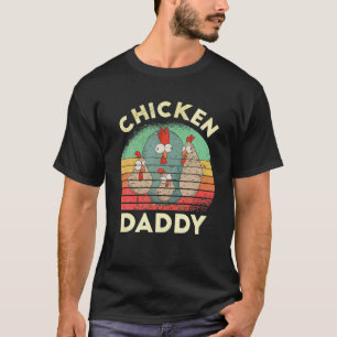 Kleines Hühnchen Daddy Geultry Bauern Family Carto T-Shirt
