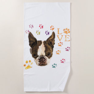 Kleines Hundetuch mit farbigen Spuren Strandtuch