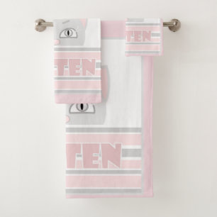 Kleines Kätzchen Badhandtuch Set