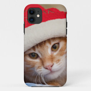 Kleines Kätzchen im roten Weihnachtshut Case-Mate iPhone Hülle