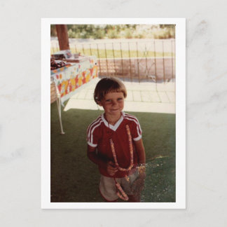 Kleines Kind in Rot Postkarte